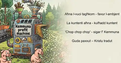 Joe Demicoli revives "Chop Chop Kemmuna" after Comino tree felling is approved