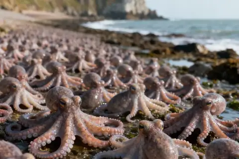 Octopuses are off the coast of England, and they're eating everything